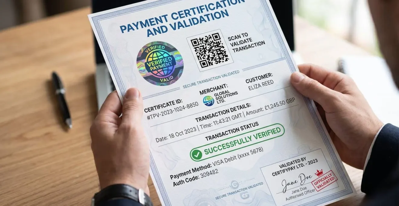 Vue rapprochée d'une attestation de tiers payant avec éléments visuels de validation
