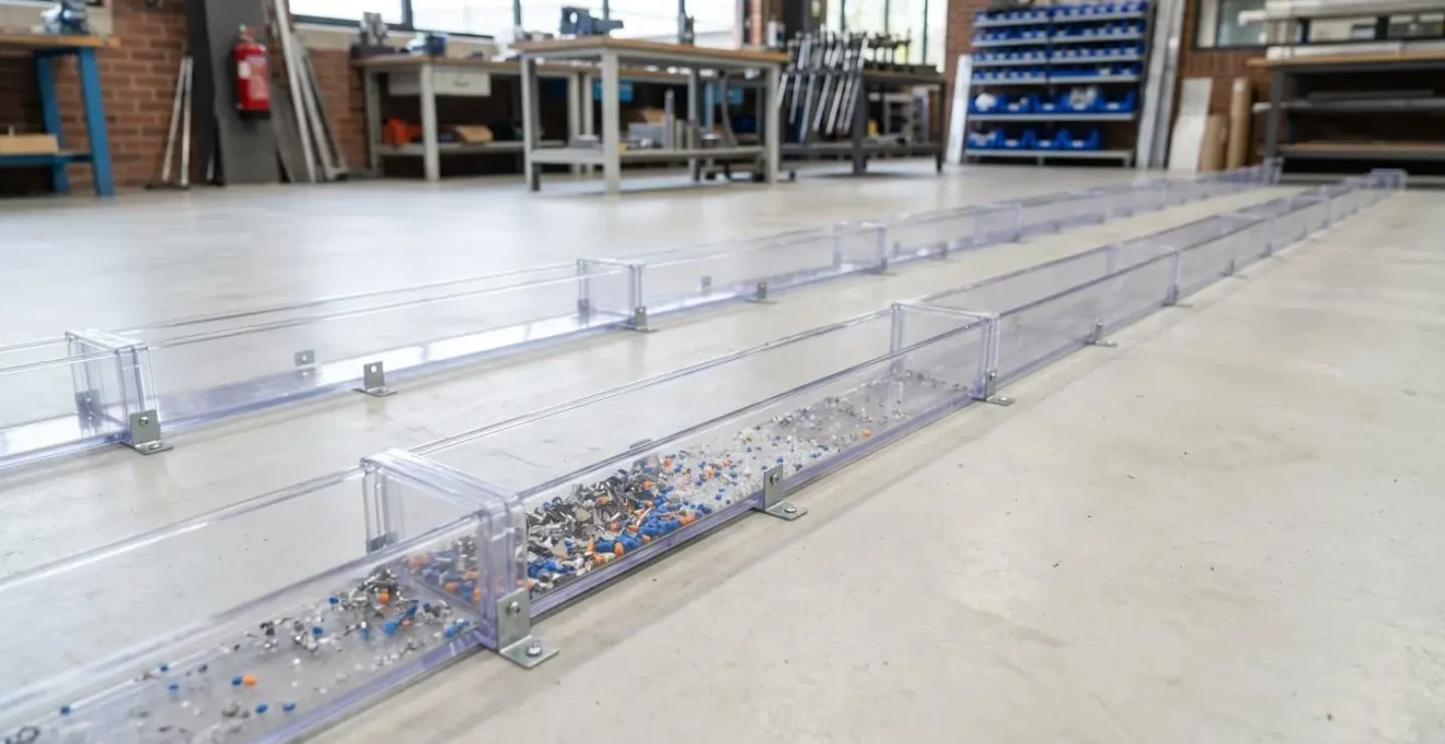 Gouttières de contention transparentes posées sur une surface épurée